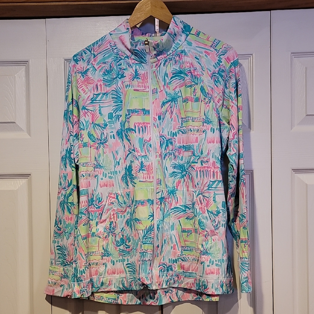 Lilly Pulitzer Pastel Tropical Print Jacket